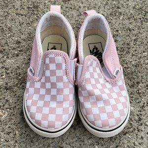 Toddler vans size 7 pink and white